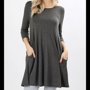 3/4 Sleeve tunic dress